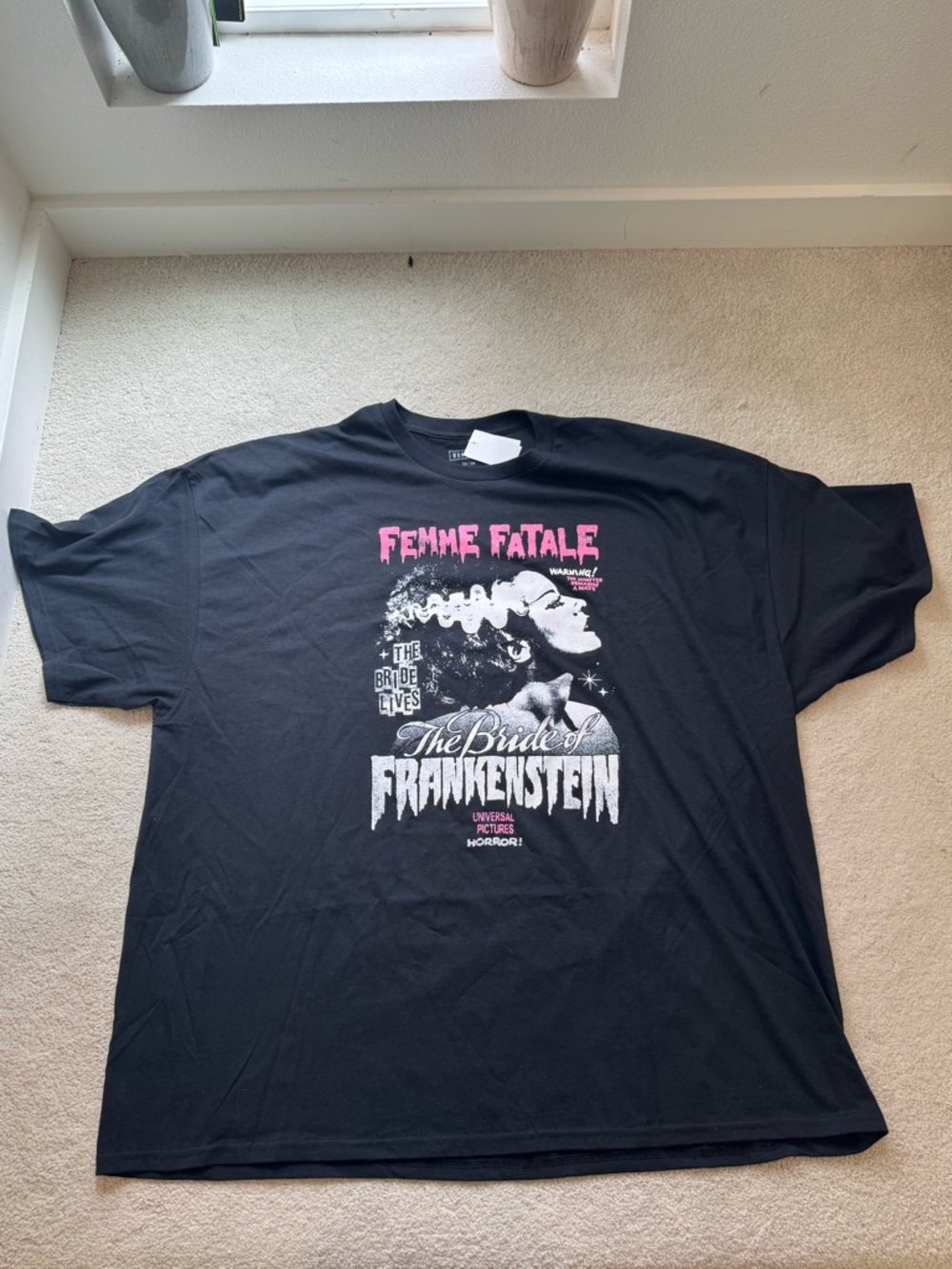 Femme Fatale Bride of Frankenstein Black Graphic Tee
